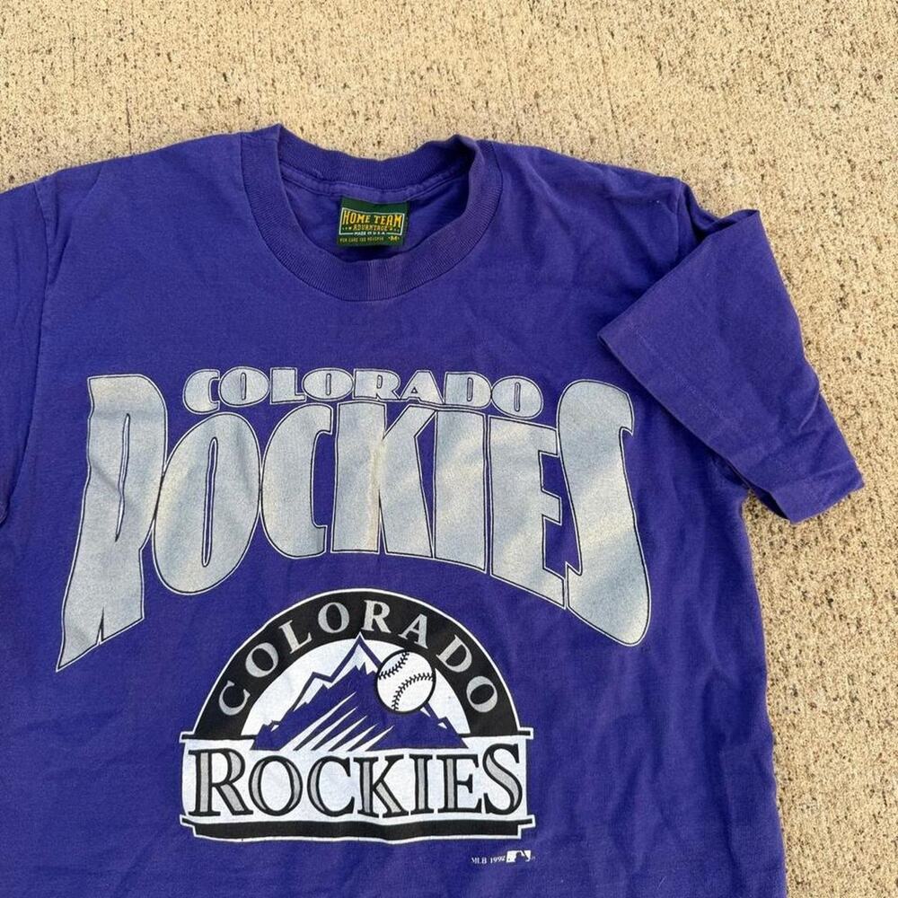 Vintage colorado rockies tee purple medium single stitch mlb